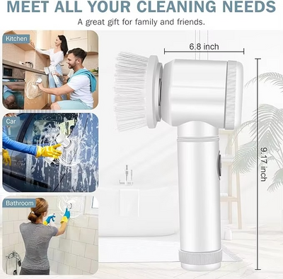 Magic Brush Wireless Battery Cleaning Brush Bathtub Tile Professional Cleaning Brush Rechargeable