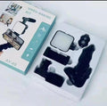 AY-49 Vlogging Kit | Portable Video Recording Setup with LED Light, Shotgun Mic & Flexible Tripod without Remote