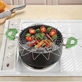 Stainless Steel Foldable Frying Basket - Collapsible Kitchen Chef Basket
