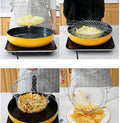 Stainless Steel Foldable Frying Basket - Collapsible Kitchen Chef Basket