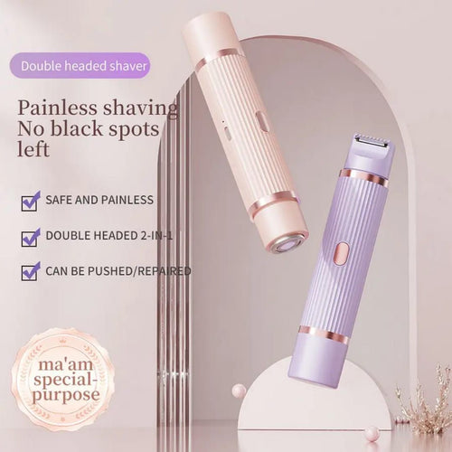 2-in-1 Dual Head Shaver & Electric Trimmer for Women - High Quality