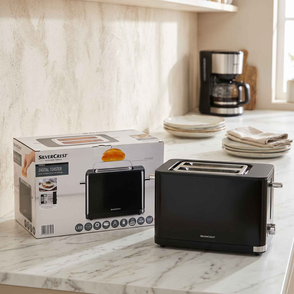 SilverCrest Premium Digital Toaster 900W with LED Display