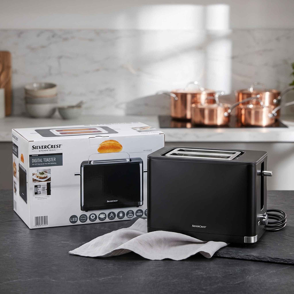 SilverCrest Premium Digital Toaster 900W with LED Display