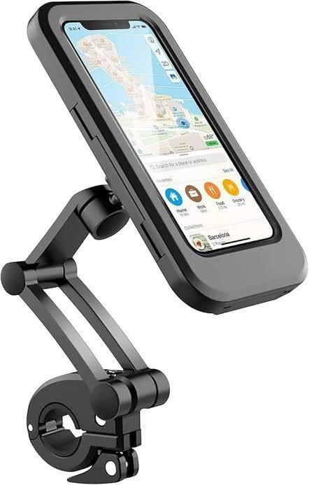 Waterproof Bike Phone Mount - 360° Rotatable Motorcycle & Bicycle Mobile Holder - Adjustable Touch Screen Handlebar Phone Support for All BikesWaterproof Bike Phone Mount - 360° Rotatable Motorcycle & Bicycle Mobile Holder