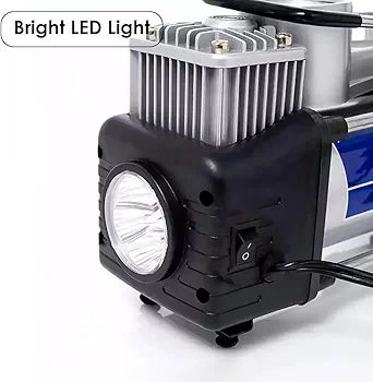 Imported Double Cylinder 12 Volt Portable Electric Car Air Pump & Repair Kit