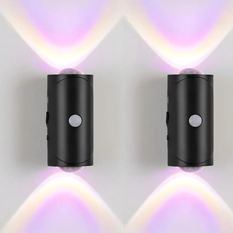 LED Night Light with Motion Sensor | Rechargeable Wireless Wall Lamp | Dimmable Smart Night Light