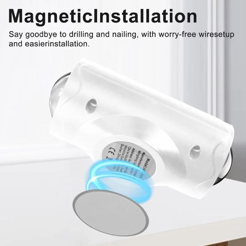 LED Night Light with Motion Sensor | Rechargeable Wireless Wall Lamp | Dimmable Smart Night Light