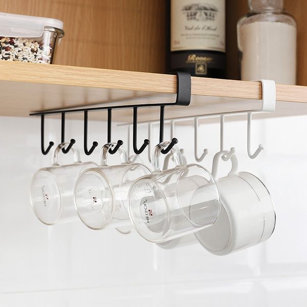 10 hooks Mug Cups Wine Glasses Storage Hooks Kitchen Utensil Ties Belt
