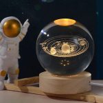 Crystal Ball Night Light Glowing Planet Galaxy Astronaut