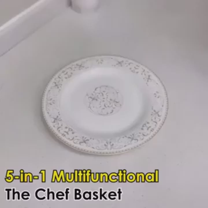 Stainless Steel Foldable Frying Basket - Collapsible Kitchen Chef Basket
