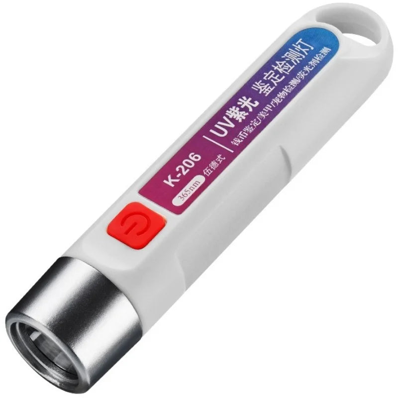 K-207 365nm UV Currency Checker Rechargeable Light Portable Lightweight UV Torch For Banknote Security Stain