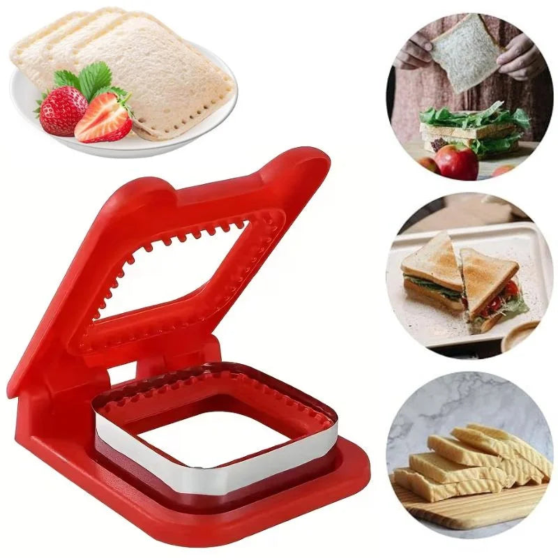 2-in-1 Sandwich Cutter & Sealer | Kids Bread Cutter, Decruster & Uncrustable Sandwich Maker | Random Color
