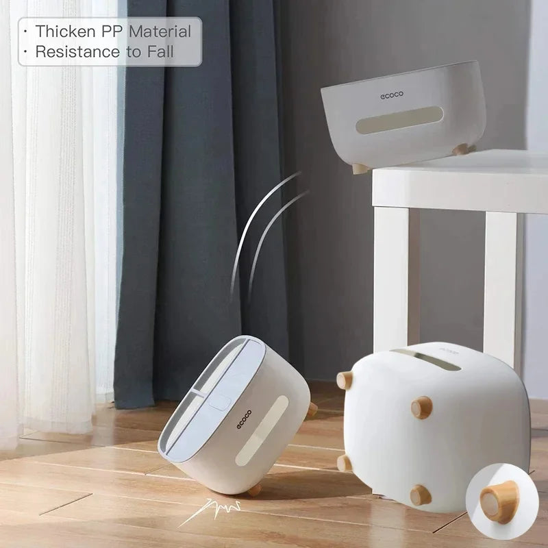 ECOCO Tissue Box with Multifunctional Storage Drawer | Creative Desk Organizer & Tissue Holder